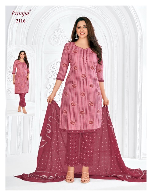 Priyanka Vol 21 By Pranjul Cotton Dress Material Catalog
